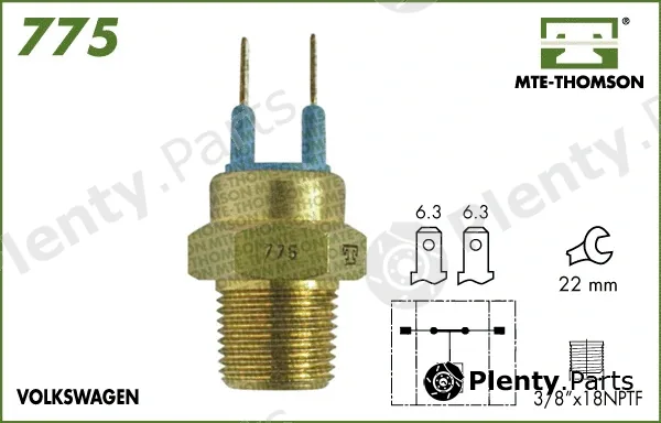 Mte-Thomson 775 — Temperature Switch, radiator fan