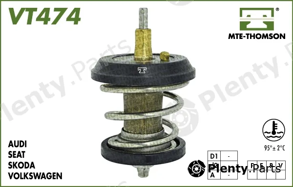 Mte-Thomson VT474.95 — Thermostat, coolant
