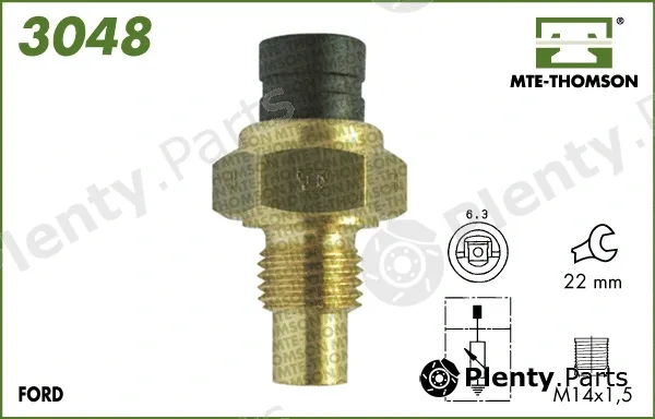 Mte-Thomson 3048 — Sensor, coolant temperature