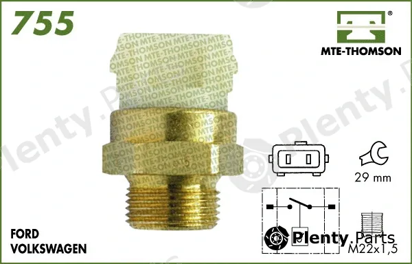 Mte-Thomson 755.92/81 — Temperature Switch, radiator fan