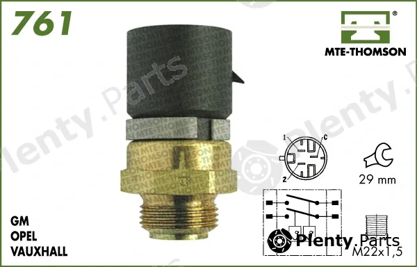 Mte-Thomson 761.100/110 — Temperature Switch, radiator fan