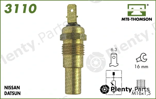 Mte-Thomson 3110 — Sensor, coolant temperature