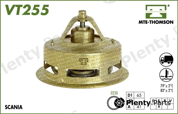 Mte-Thomson VT255.75 — Thermostat, coolant