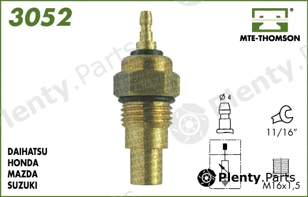 Mte-Thomson 3052 — Sensor, coolant temperature