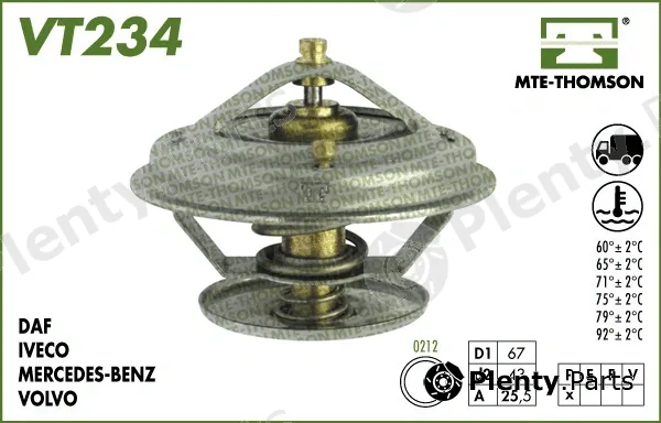 Mte-Thomson VT234.75 — Thermostat, coolant