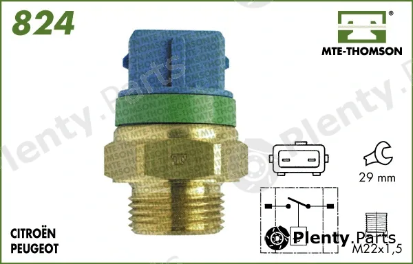 Mte-Thomson 824.92/87 — Temperature Switch, radiator fan