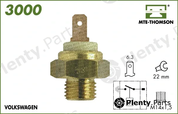 Mte-Thomson 3000 — Temperature Switch, radiator fan