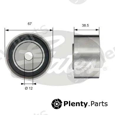 Gates T42173 — Deflection/Guide Pulley, timing belt PowerGrip®