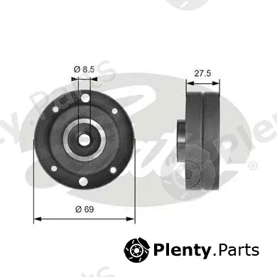 Gates T41175 — Deflection/Guide Pulley, timing belt PowerGrip®