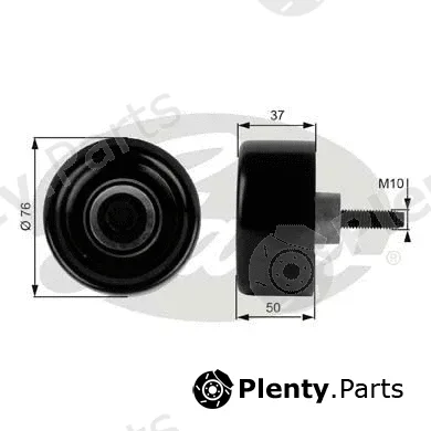 Gates T36186 — Deflection/Guide Pulley, V-ribbed belt DriveAlign®