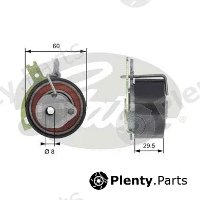 Gates T43186 — Tensioner Pulley, timing belt PowerGrip®