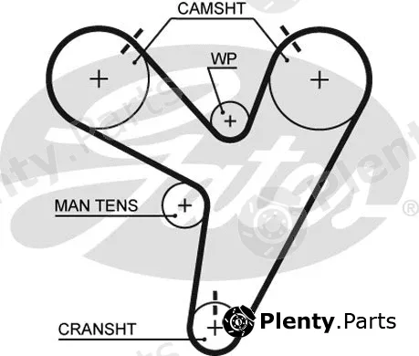 Gates T279 — Timing Belt PowerGrip®