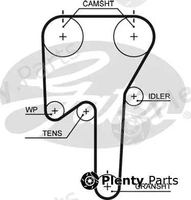 Gates 5533XS — Timing Belt PowerGrip®