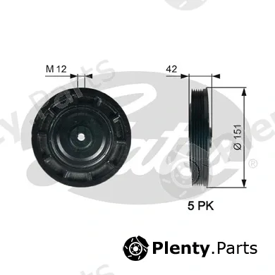 Gates TVD1116 — Belt Pulley, crankshaft DriveAlign®