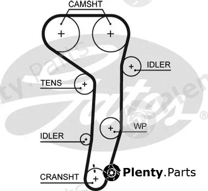 Gates 5607XS — Timing Belt PowerGrip®