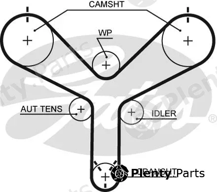 Gates KP1T298 — Water Pump & Timing Belt Kit PowerGrip®