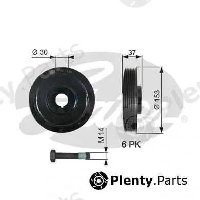 Gates TVD1006A — Belt Pulley, crankshaft DriveAlign®