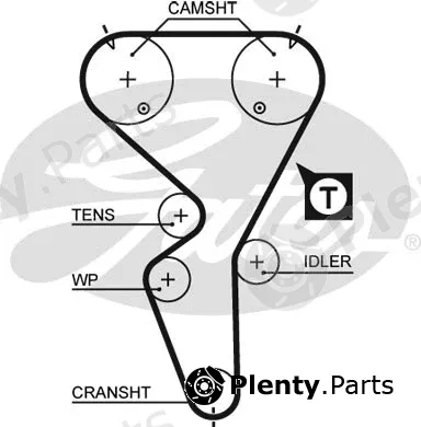 Gates 5458XS — Timing Belt PowerGrip®