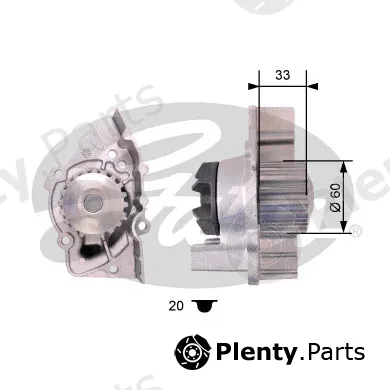 Gates WP0083 — Water Pump, engine cooling