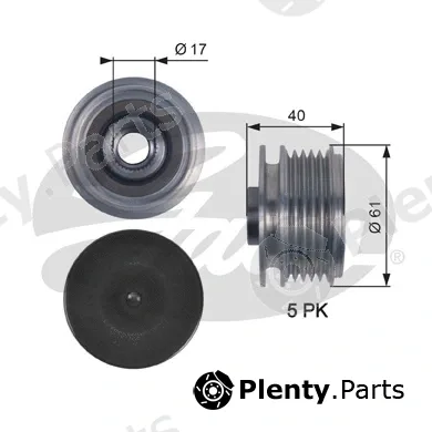 Gates OAP7117 — Alternator Freewheel Clutch DriveAlign®