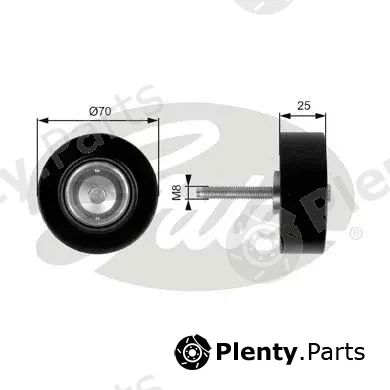 Gates T36263 — Deflection/Guide Pulley, V-ribbed belt DriveAlign®