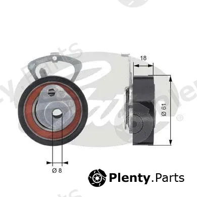 Gates T43078 — Tensioner Pulley, timing belt PowerGrip®