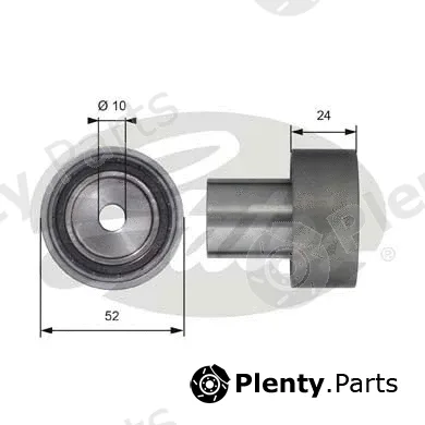 Gates T42104 — Deflection/Guide Pulley, timing belt PowerGrip®