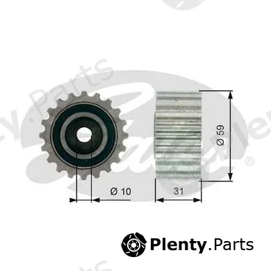 Gates T41236 — Deflection/Guide Pulley, timing belt PowerGrip®