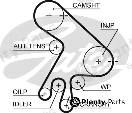 Gates K015562XS — Timing Belt Kit PowerGrip®