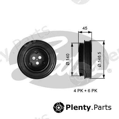 Gates TVD1138 — Belt Pulley, crankshaft DriveAlign®