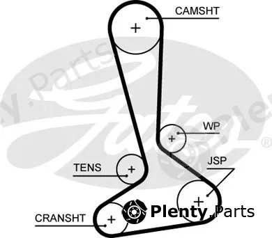 Gates 5645XS — Timing Belt PowerGrip®