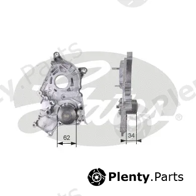 Gates WP0082 — Water Pump, engine cooling