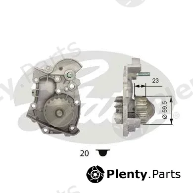 Gates WP0025 — Water Pump, engine cooling