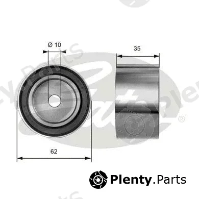 Gates T41002 — Deflection/Guide Pulley, timing belt PowerGrip®