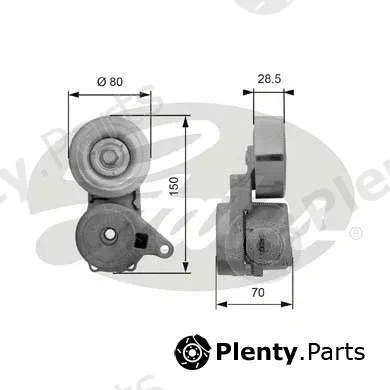 Gates T38413 — Belt Tensioner, V-ribbed belt DriveAlign®