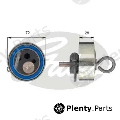 Gates T43162 — Tensioner Pulley, timing belt PowerGrip®