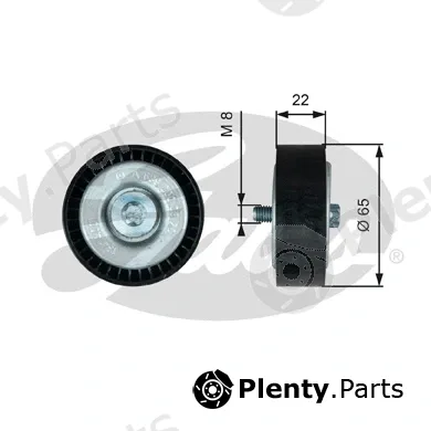 Gates T36734 — Deflection/Guide Pulley, V-ribbed belt DriveAlign®