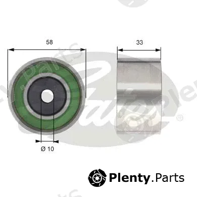 Gates T42210 — Deflection/Guide Pulley, timing belt PowerGrip®
