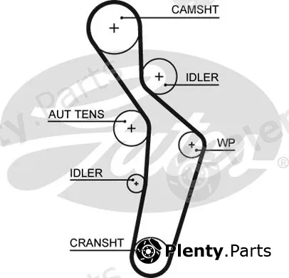 Gates 5616XS — Timing Belt PowerGrip®
