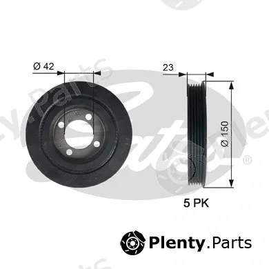 Gates TVD1026 — Belt Pulley, crankshaft DriveAlign®