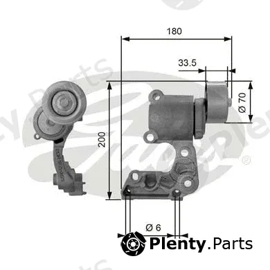 Gates T38410 — Belt Tensioner, V-ribbed belt DriveAlign®