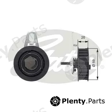 Gates T43108 — Tensioner Pulley, timing belt PowerGrip®