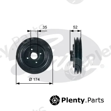 Gates TVD1124 — Belt Pulley, crankshaft DriveAlign®