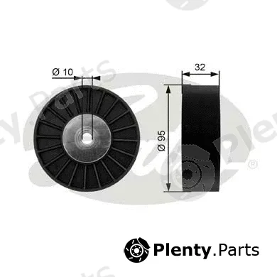 Gates T36135 — Deflection/Guide Pulley, V-ribbed belt FleetRunner™