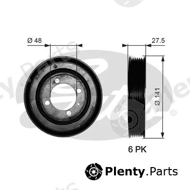 Gates TVD1036 — Belt Pulley, crankshaft DriveAlign®
