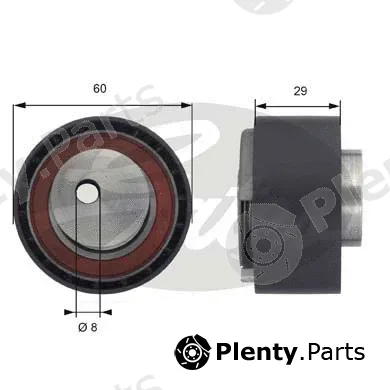 Gates T43055 — Tensioner Pulley, timing belt PowerGrip®
