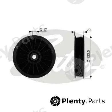 Gates T38034 — Deflection/Guide Pulley, V-ribbed belt DriveAlign®