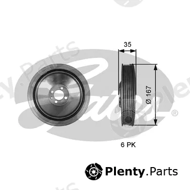 Gates TVD1135 — Belt Pulley, crankshaft DriveAlign®