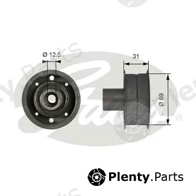 Gates T42078 — Deflection/Guide Pulley, timing belt PowerGrip®