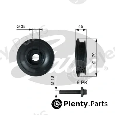 Gates TVD1012A — Belt Pulley, crankshaft DriveAlign®